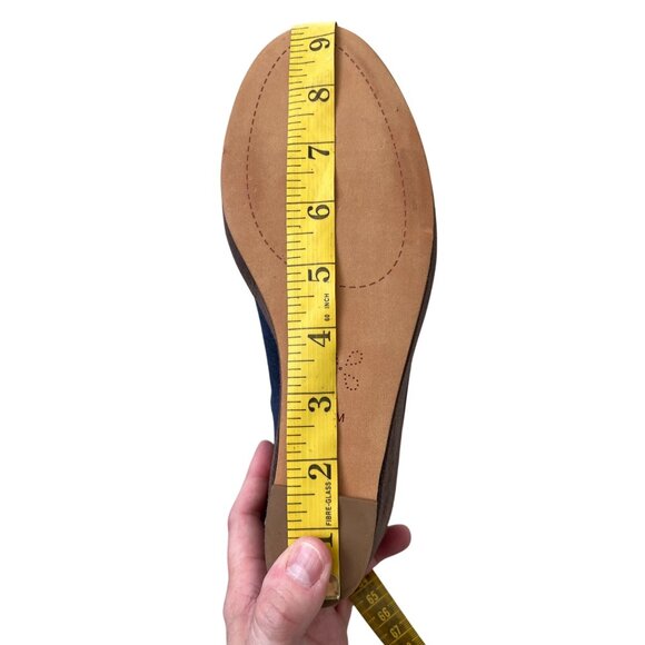 Caslon Blue Suede Wedge Ankle Booties w/Faux Fur Trim Size 8 - NWOB - Picture 14 of 16